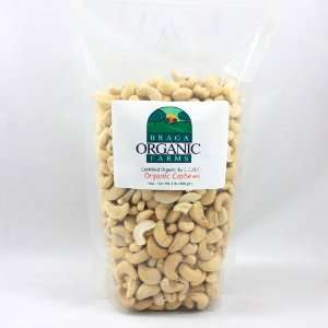 Braga Organic Farms Organic Raw Cashews 2 lb. bag:  Grocery 