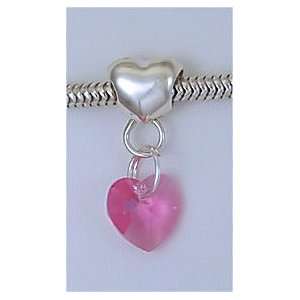   ROSE Sterling Silver Dangle European Style Charm Bead: Home & Kitchen