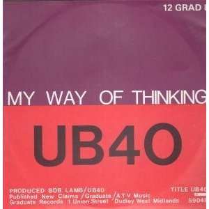  MY WAY OF THINKING 12 INCH (12 SINGLE) UK GRADUATE 1980 