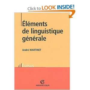  Eléments de linguistique générale (9782200265731 