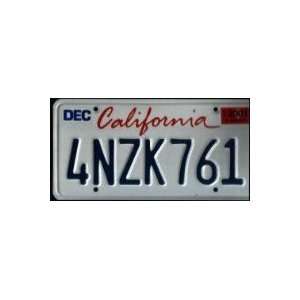 California License Plate CA 101