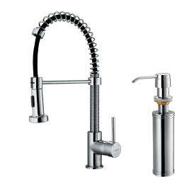   Pullout Spray Kitchen Faucet with Soap Dispenser  Overstock