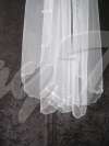 1T Bridal Elbow Scallop Cut Beaded Wedding Veil v18e  