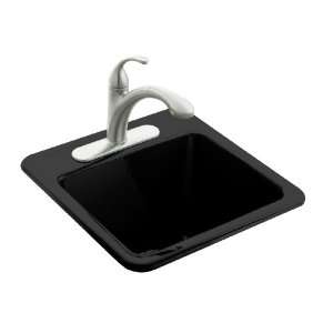   Falls Self Rimming Sink with One Hole Faucet Drilling, Black Black