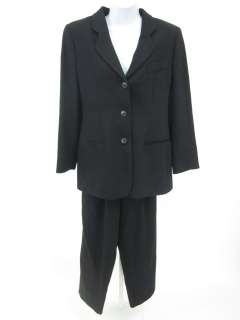 GIORGIO ARMANI LE COLLEZIONI Black Wool Pants Suit Sz 8  