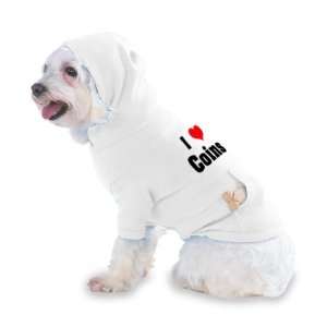 /Heart Coins Hooded (Hoody) T Shirt with pocket for your Dog or Cat 