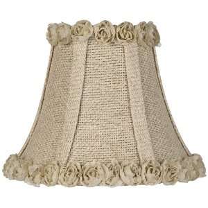   Linen and Cotton Rosettes Bell Shade 3x5x6 (Clip On)