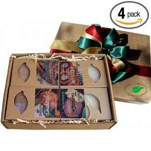 Rainforest Wonders Gift Basket   4 Organic Soothing and Healing Soap 