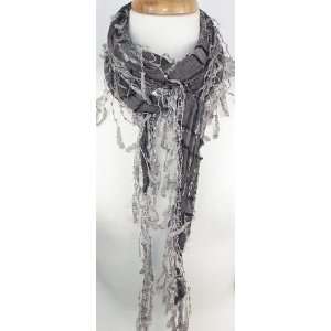  Tickled Pink W033 GY Long Skinny Fringe   Gray Health 