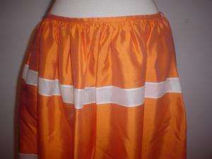 NWT Escada $1300 orange/ivory silk ballgown skirt 40/10  