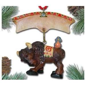   Personalized Bison Christmas Ornament   Dakota Buffalo