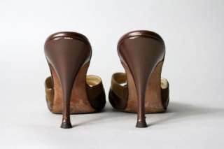 Vtg 50s Bronze/Gold Springolator Pump Shoe Heel 7.5 EXC  