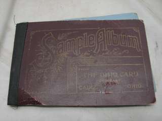   VICTORIAN DIE CUT SAMPLE ALBUM OHIO CARD CO SALESMAN TRADE/NAME A