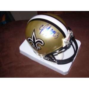   Thomas Signed Mini Helmet   ORLEAN COA   Autographed NFL Mini Helmets