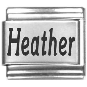 Heather Laser Name Italian Charm Link Jewelry