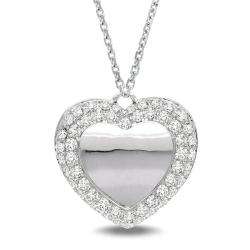   Gold 1/2ct TDW Diamond Heart Necklace (G H, SI1 SI2)  
