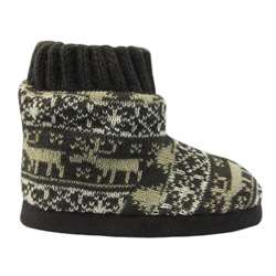 Muk Luks Boys Brown/ Cream Fleece Knit Cuff Boots  
