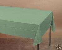 Table cloth, plastic table cover,54x108, sage green  