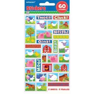  Barnyard Fun Sticker Sheet Toys & Games