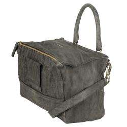 Givenchy Large Pandora Grey Textured Leather Messenger Bag   