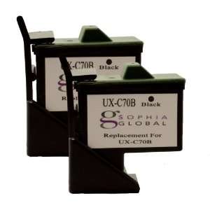   Ink Cartridge Replacement for Sharp UX C70B (2 Black) Electronics
