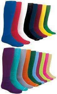 NEW! 12 Pair Solid Baseball Socks in Your Color/Size!  
