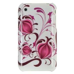   Case for Apple iPhone 3G, 3GS 3G S   Cool White Purple Pomegranate