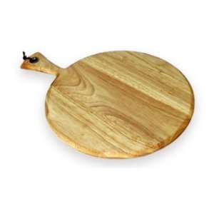 Ironwood Gourmet Rubberwood Round Paddle Cutting Board  