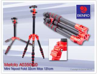 BENRO MeFoto A0350Q0 A0350 + Q0 Mini Tripod Travel (Red) #T201  