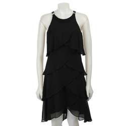 Fashions Womens Black Tulip Tiered Dress  Overstock