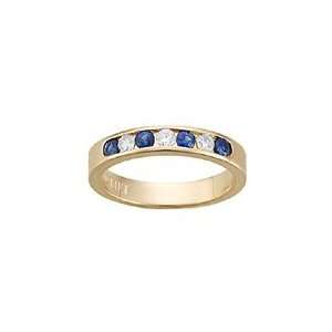Stackable Band   1/5 (0.18 0.25) Ct Diamond & Sapphire Stackable Band 