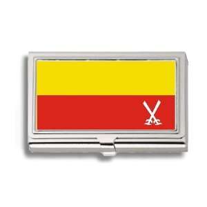   Tigers Flag Business Card Holder Metal Case: Office Products