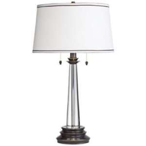   Christianne Crystal & Bronze Twin Pull Table Lamp