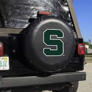  Michigan State Spartans Black Logo Tire Cover Automotive