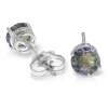 14k white gold stud earrings with natural tanzanites our price $ 170 