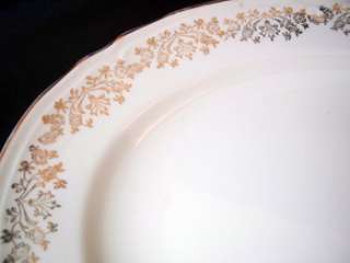 Edwin Knowles Semi Vitreous Platter   Gold Floral  