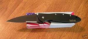 KERSHAW Ken Onion Black Leek Serr Blade Knife/Knives  