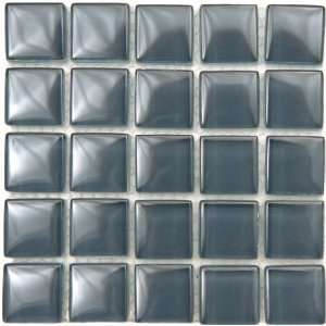  Medium gray Crystal Glass Tile 1x1