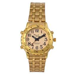 Marcel Drucker Collection Womens Talking Goldtone Watch   
