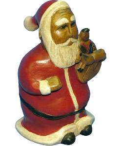 Hand carved Wooden Santa Claus  