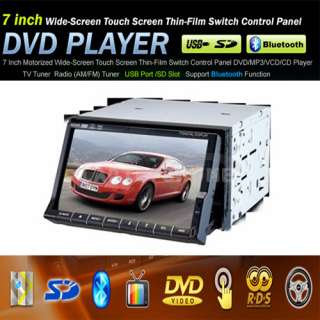   LCD Touch Screen 2 Din Car DVD Player Radio MP3 SD HD TV USB In Dash