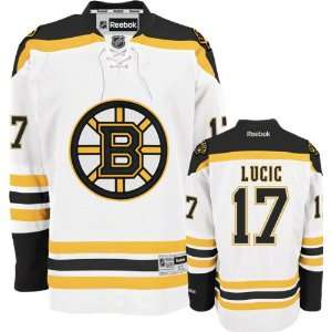  Milan Lucic Jersey Reebok White #17 Boston Bruins Premier 