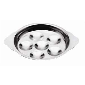   : Stainless Steel 6 Slot Snail Plate   7 X 5 1/2 Kitchen & Dining