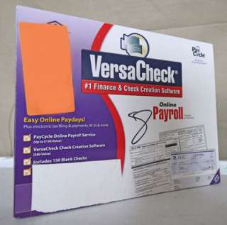 PAY CYCLE VERSACHECK ONLINE PAYROLL CHECK SOFTWARE  