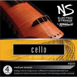  DAddario NS Electric Cello String Set, 4/4 Scale, Medium 