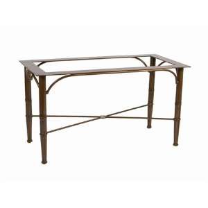   Aluminum Rectangular 49 x 24.5 Patio Table Base Chestnut Brown Finish