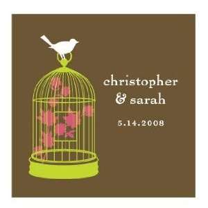  Bird Cage Square Personalized Stickers (8 colors) Toys 