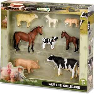  Farm Life Animals 8Pc Figure Set: Toys & Games