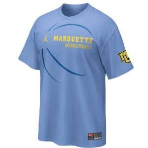 Nike Marquette Golden Eagles Lt. Blue 2011 Basketball Practice T Shirt