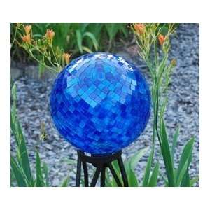  10 Blue Hues Mosiac Gazing Globe Patio, Lawn & Garden